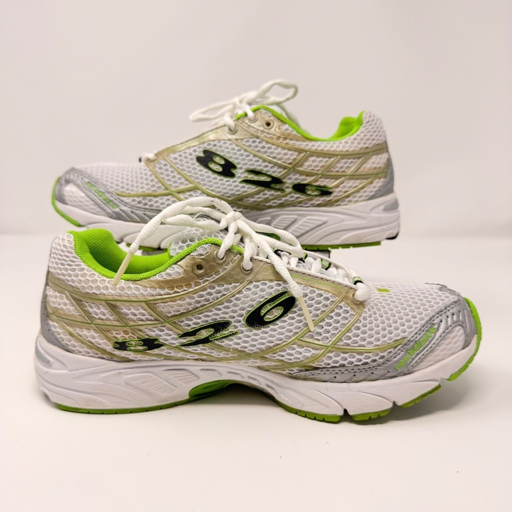 🇺🇸USA New Balance 826 White Lime Green Silver Y2K Running Shoes Women's 7.5 - Picture 2 of 16